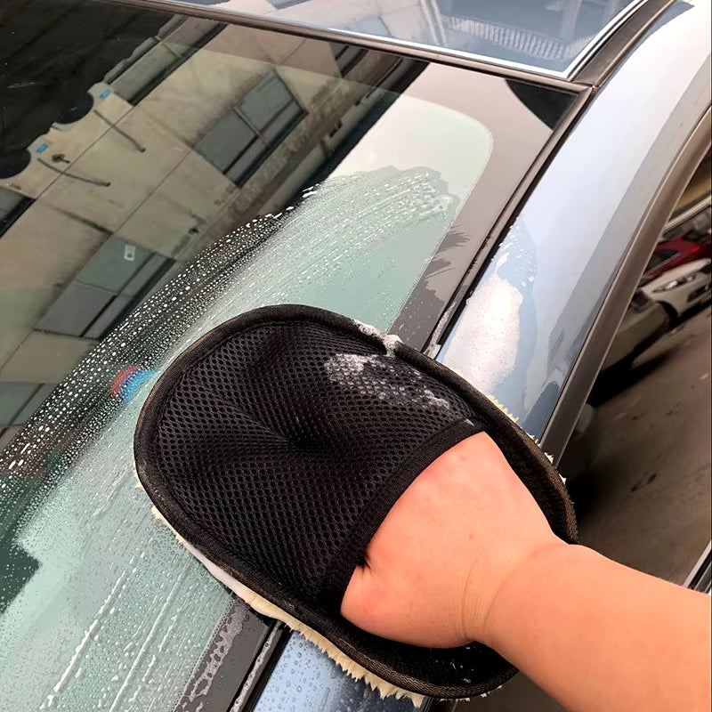 Microfiber Wool Soft Auto Car Washing Glove.