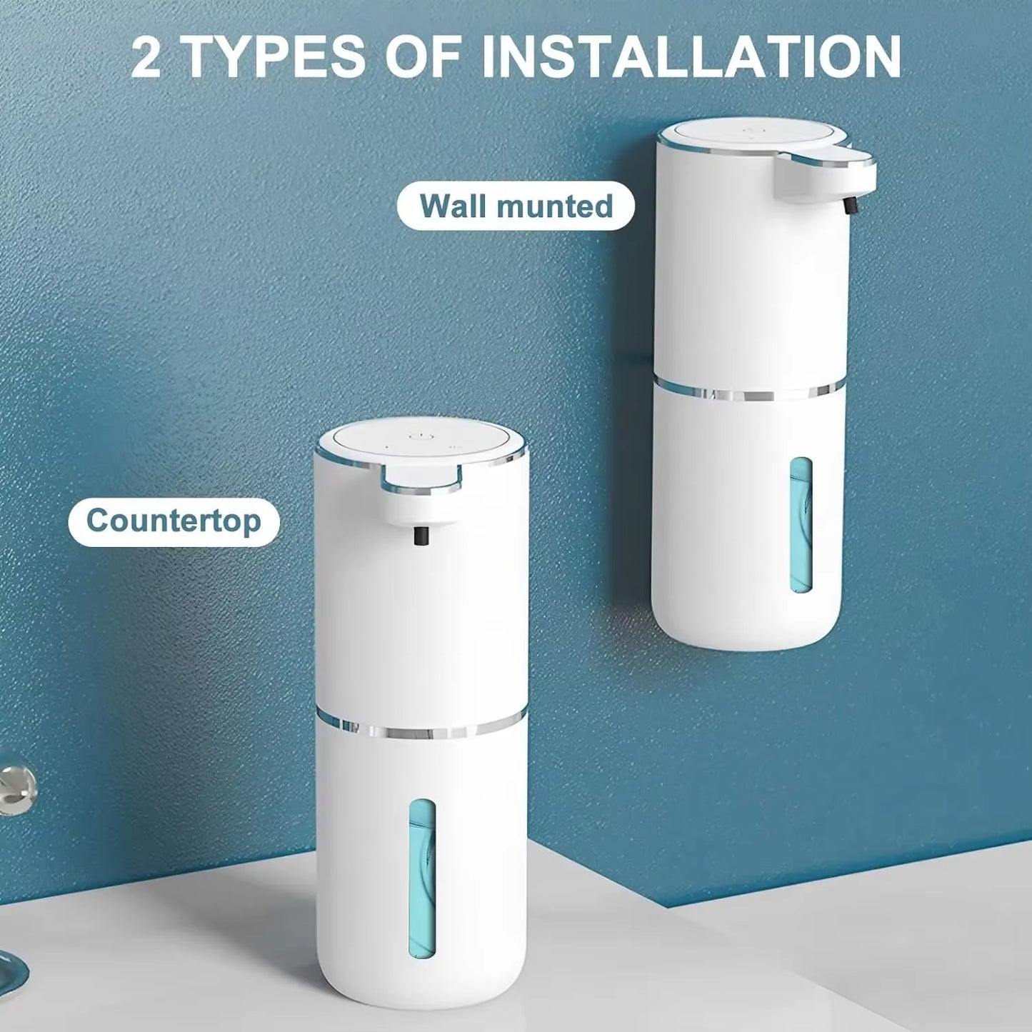 Touchless Foaming Soap Dispenser – 380ml USB Rechargeable, 4-Level Adjustable