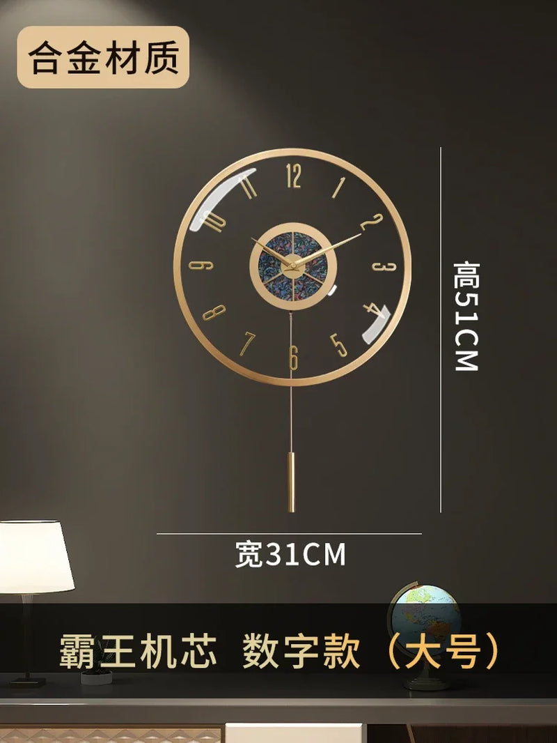 Nordic Modern Luxury Wall Clock Metal Copper Deer Head Creative Large Clocks Wall Home Decor Silent Watch Living Room Gift Ideas