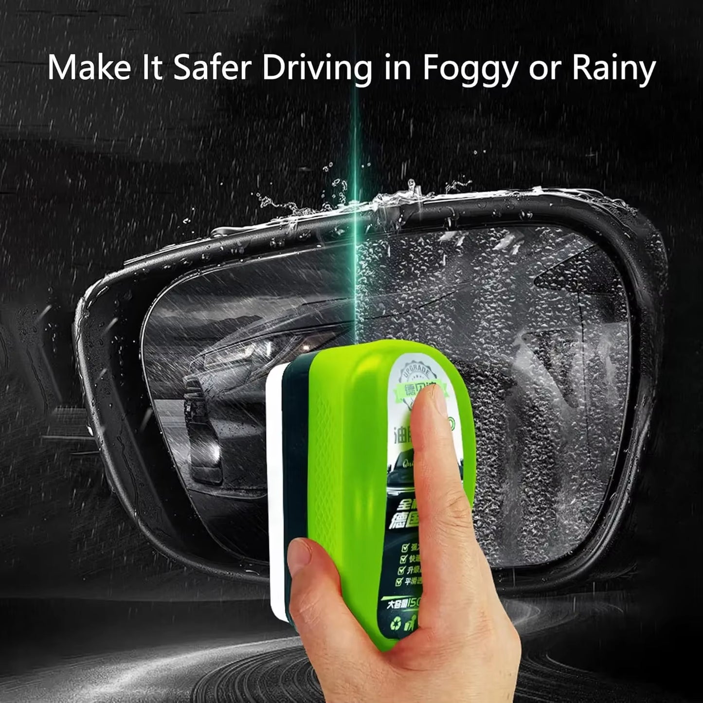 Glass Oil Film Remover – Windshield Cleaner & Water Spot Sponge