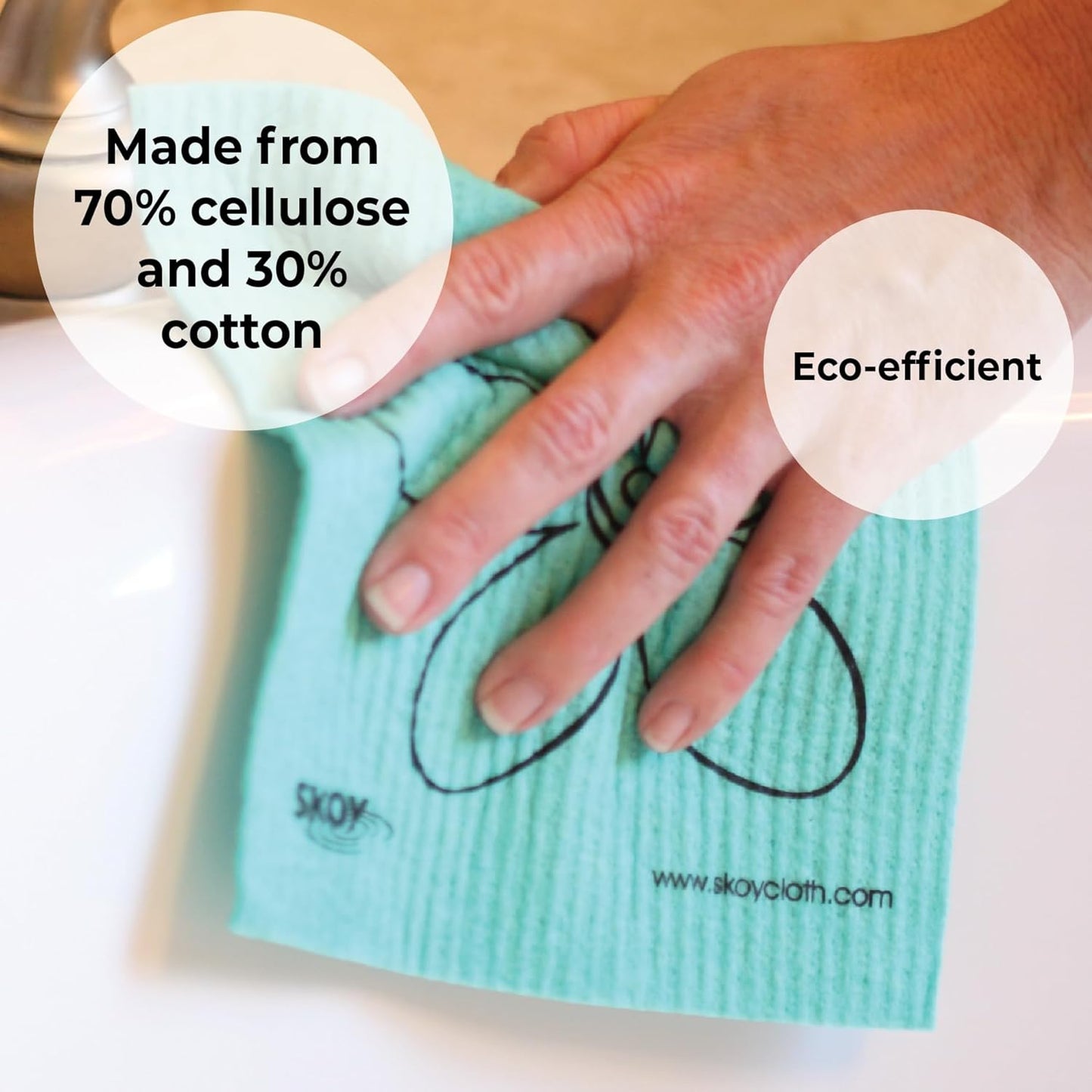 4-Pack Swedish Dishcloths – Reusable, Eco-Friendly Cleaning Cloths for Kitchen & Home (Assorted Colors).