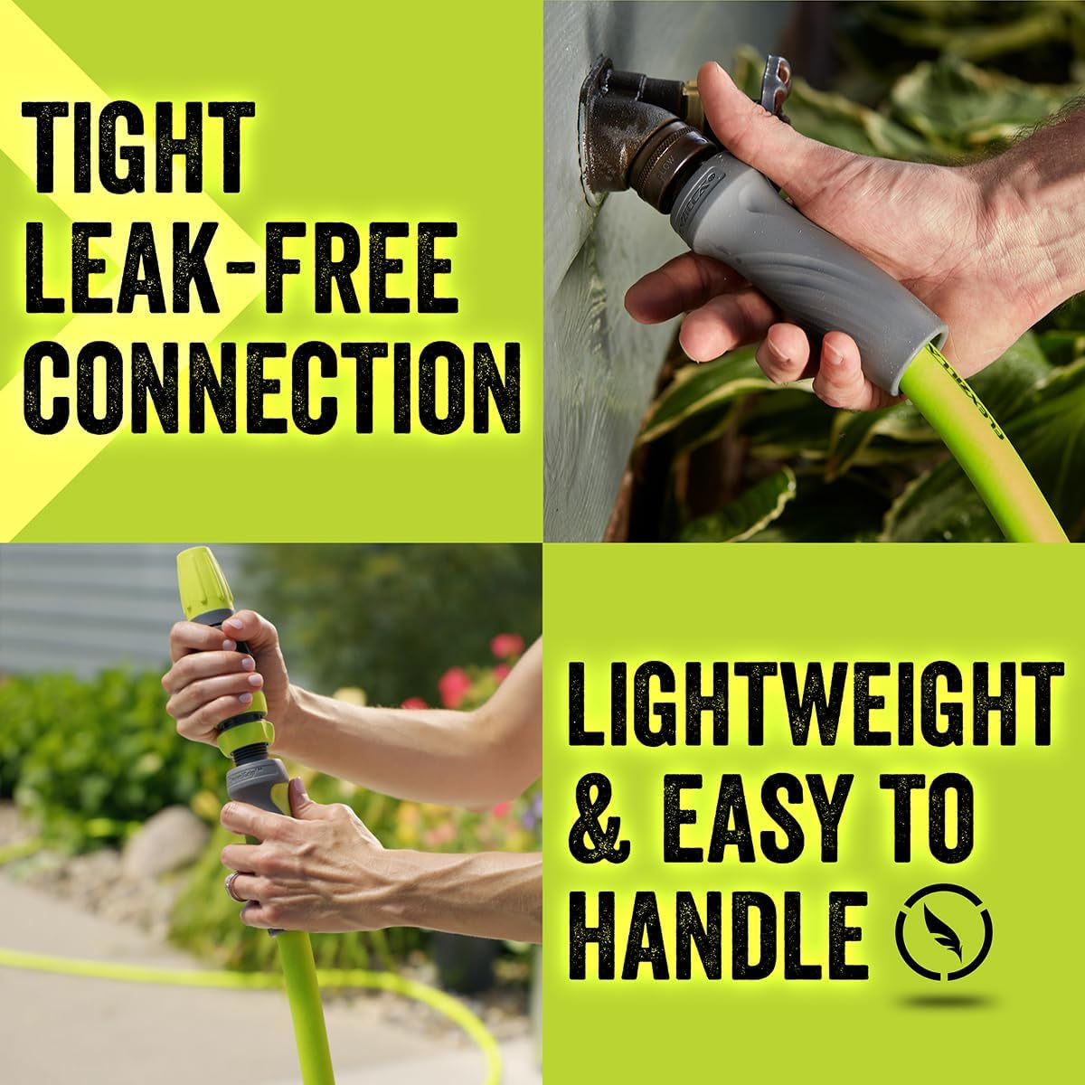 Garden Lead-In Hose with Swivelgrip, 5/8 In. X 10 Ft., Heavy Duty, Lightweight, Drinking Water Safe, Zillagreen - HFZG510YWS-E