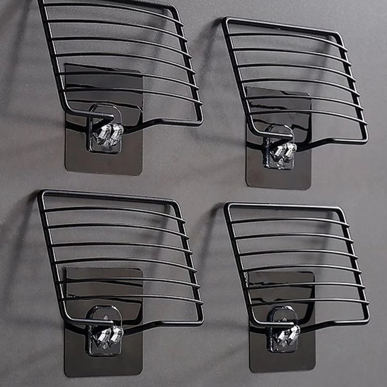 Stainless Steel Wall-Mounted Soap Rack – Punch-Free, Single-Layer Drainable Shelf with Suction Mount.