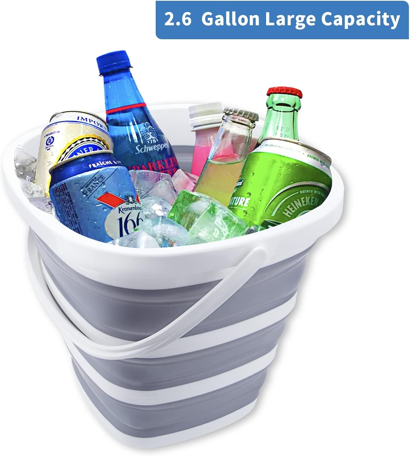 10L Collapsible Bucket – Portable Folding Water Container for Cleaning, Camping, Fishing & Car Wash.