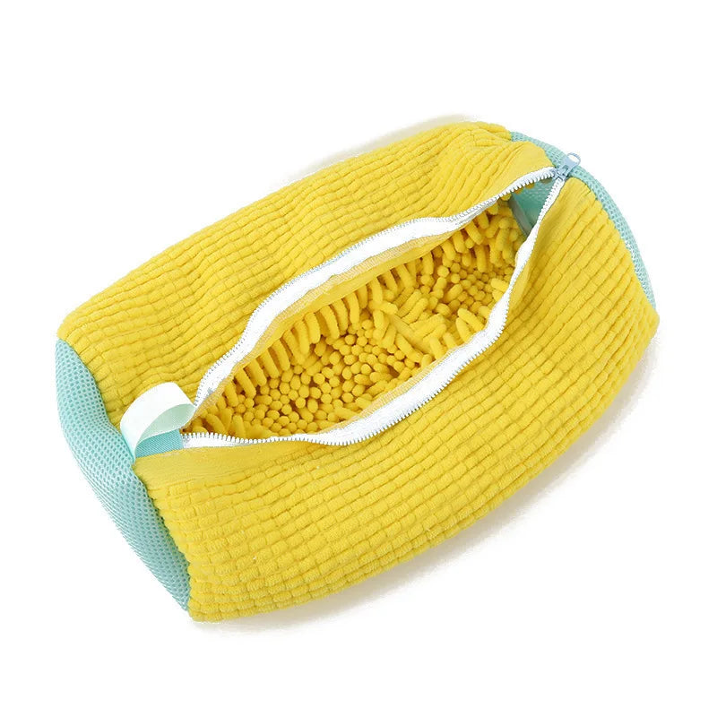 1 or 2-Pack Cotton Shoe Laundry Bags – Durable, Anti-Deformation Wash Nets with Fluffy Fiber Protection.
