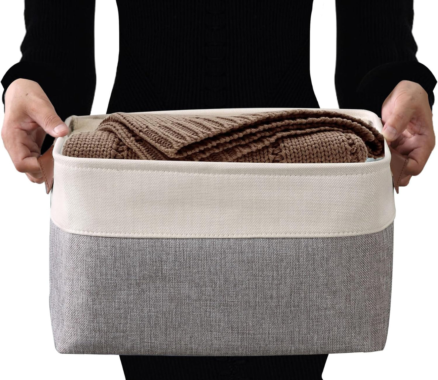 Storage Baskets for Shelves - Fabric Closet Organizers and Storage Bins