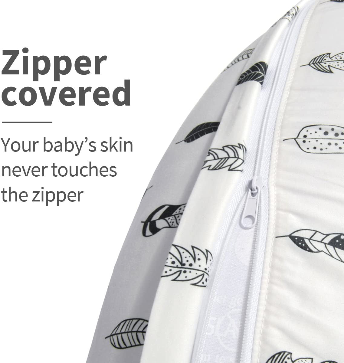 Nursing Pillow Cover – Soft Feather Design Slipcover for Breastfeeding & Infant Support (ZT01)