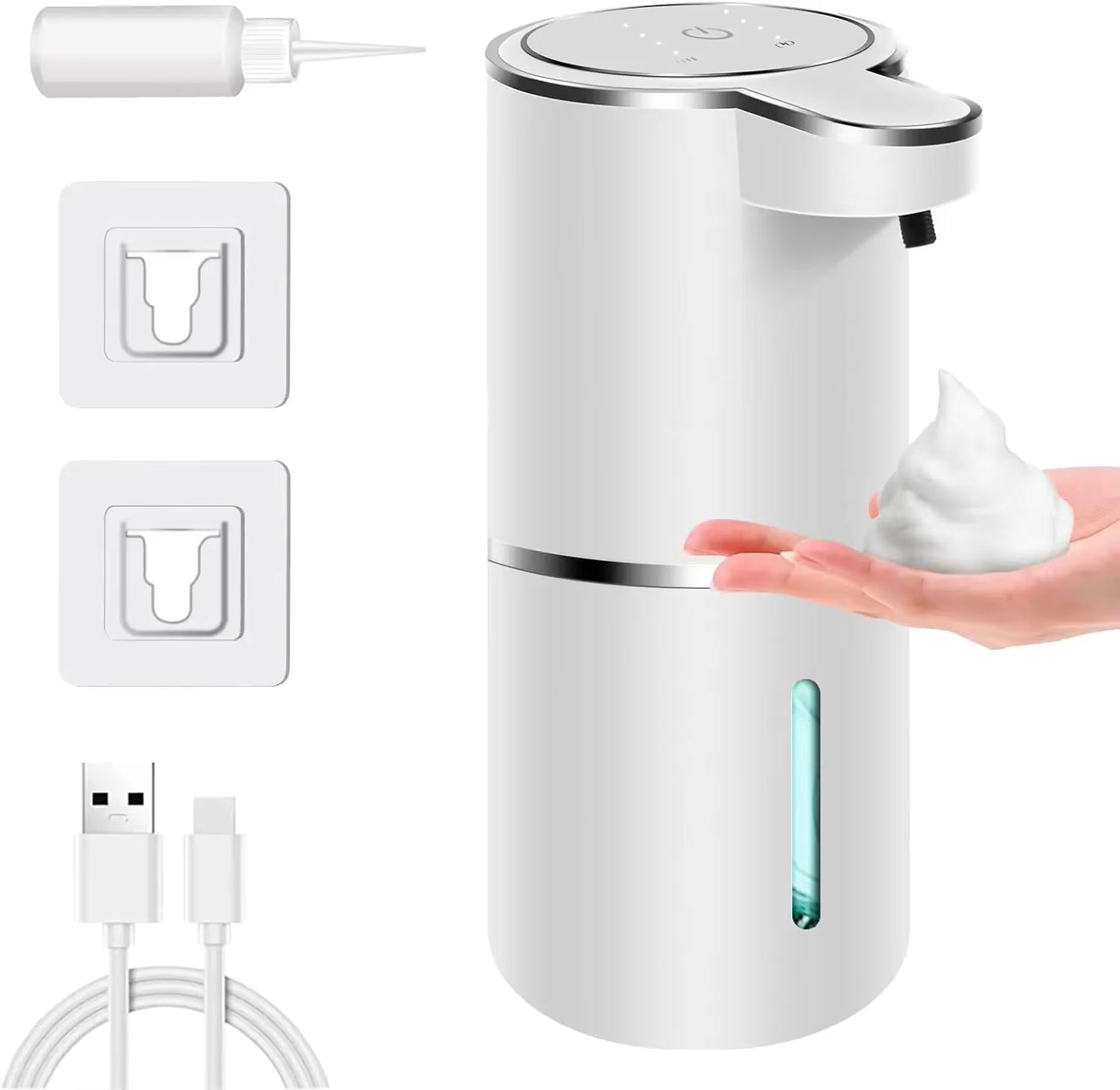 Touchless Foaming Soap Dispenser – 380ml USB Rechargeable, 4-Level Adjustable