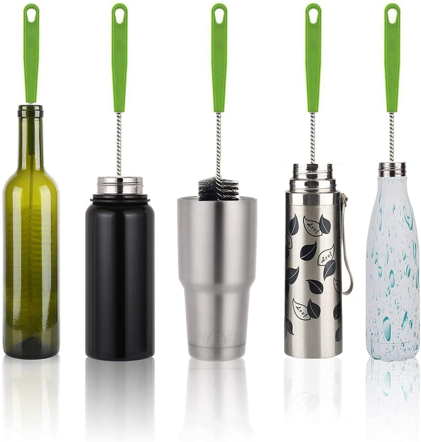 Flexible Bottle Brush – Long Handle Cleaner for Bottles, Vases, Tumblers & Kitchen Use.