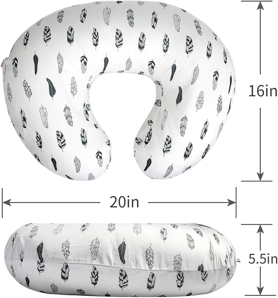 Nursing Pillow Cover – Soft Feather Design Slipcover for Breastfeeding & Infant Support (ZT01)