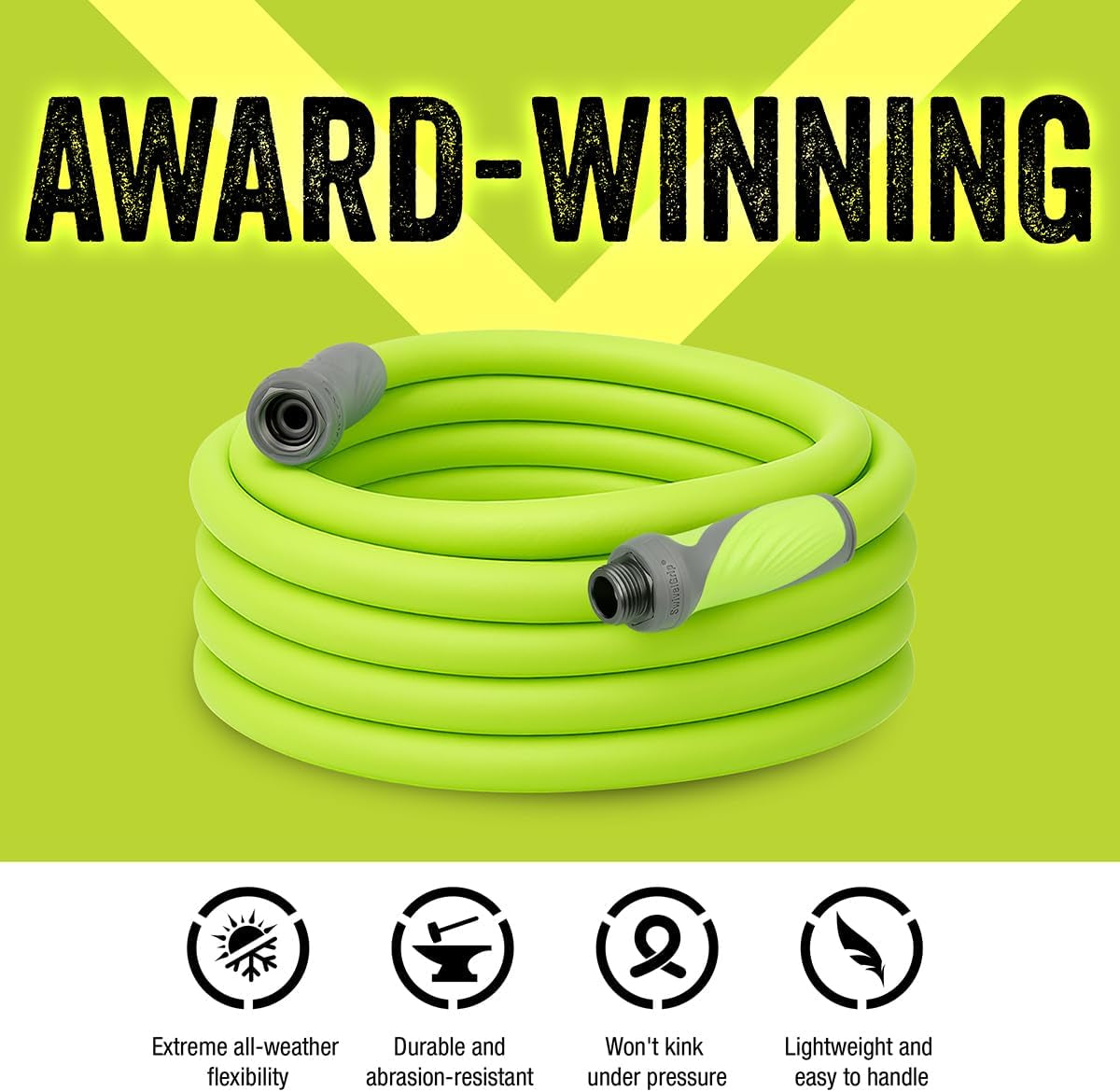 Garden Lead-In Hose with Swivelgrip, 5/8 In. X 10 Ft., Heavy Duty, Lightweight, Drinking Water Safe, Zillagreen - HFZG510YWS-E