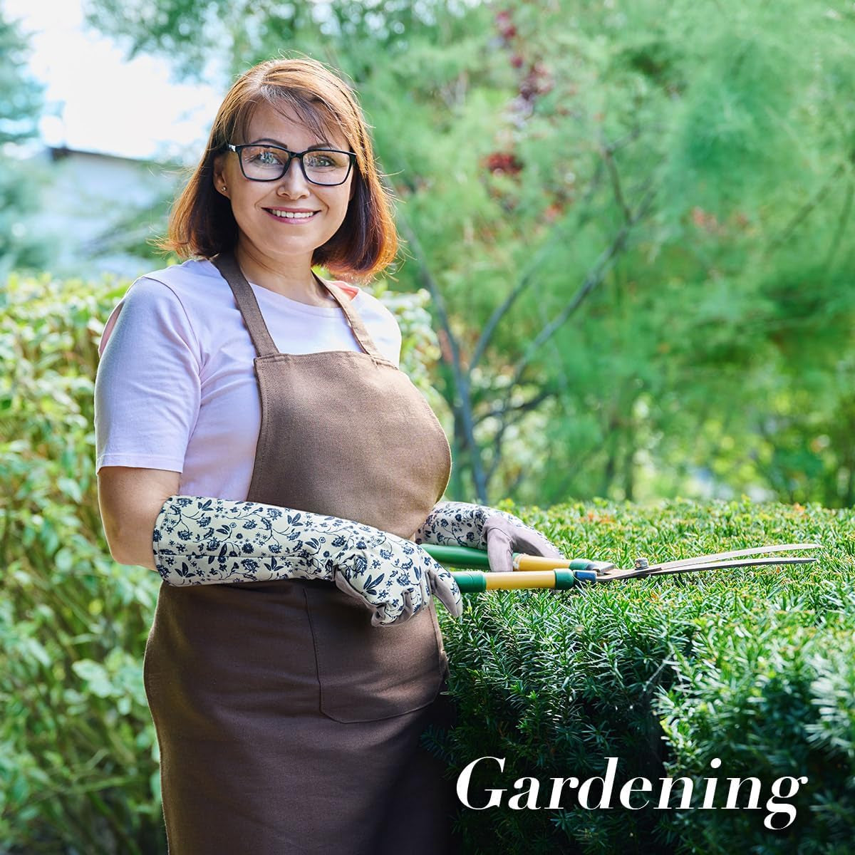 Gardening Gloves for Women Long Sleeve, Light Protective Gloves for Yard and Outdoor Work.