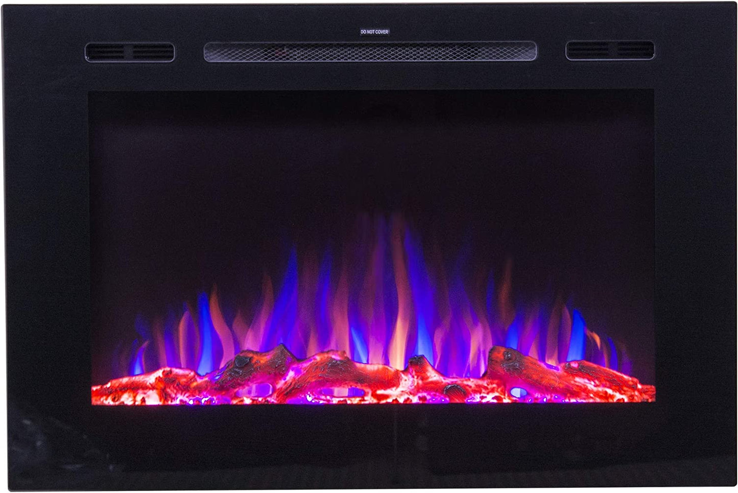 Forte 40" Smart Electric Fireplace – Wi-Fi, Alexa, 1500W Heater, Recessed Design