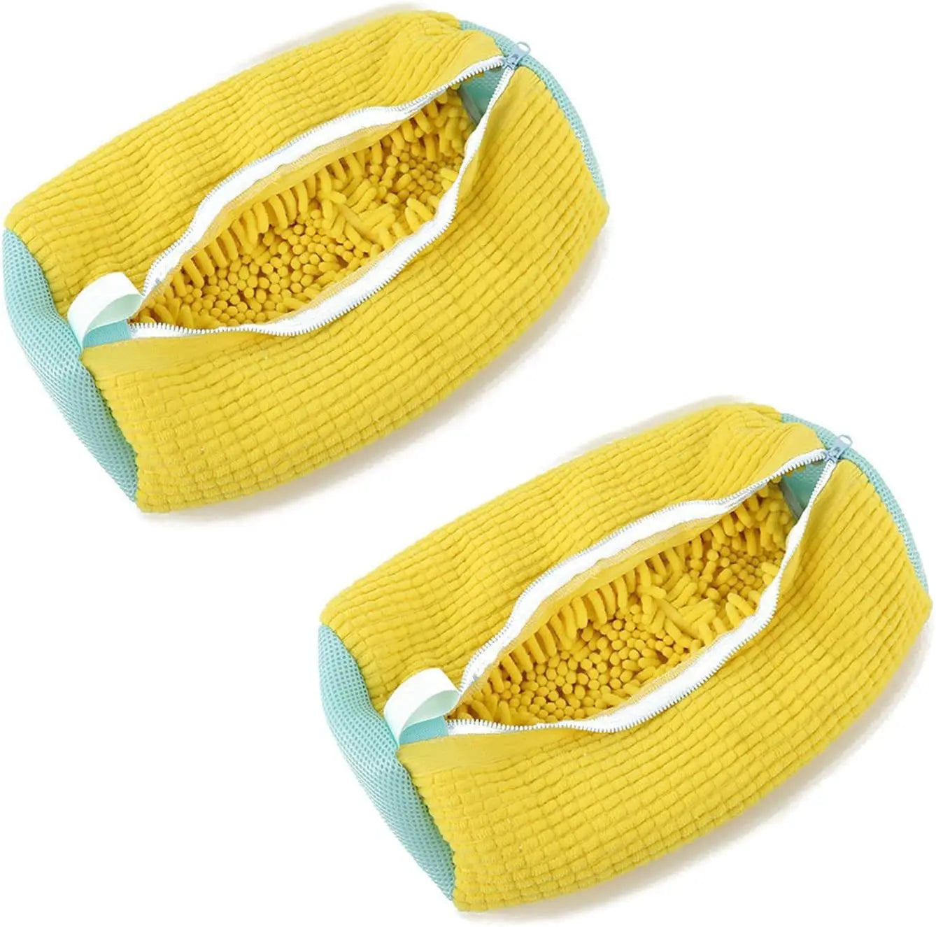 1 or 2-Pack Cotton Shoe Laundry Bags – Durable, Anti-Deformation Wash Nets with Fluffy Fiber Protection.