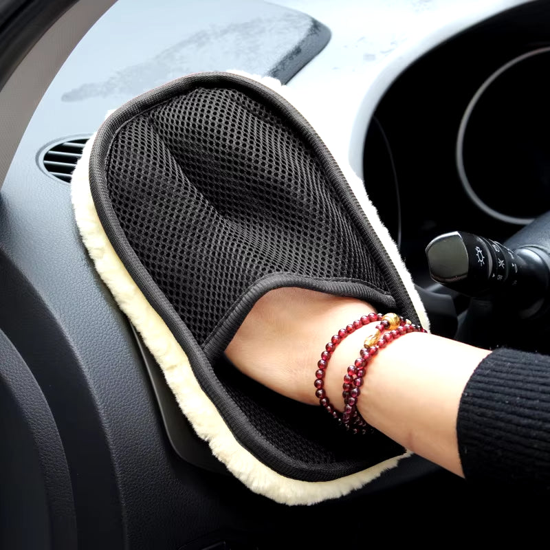 Microfiber Wool Soft Auto Car Washing Glove.