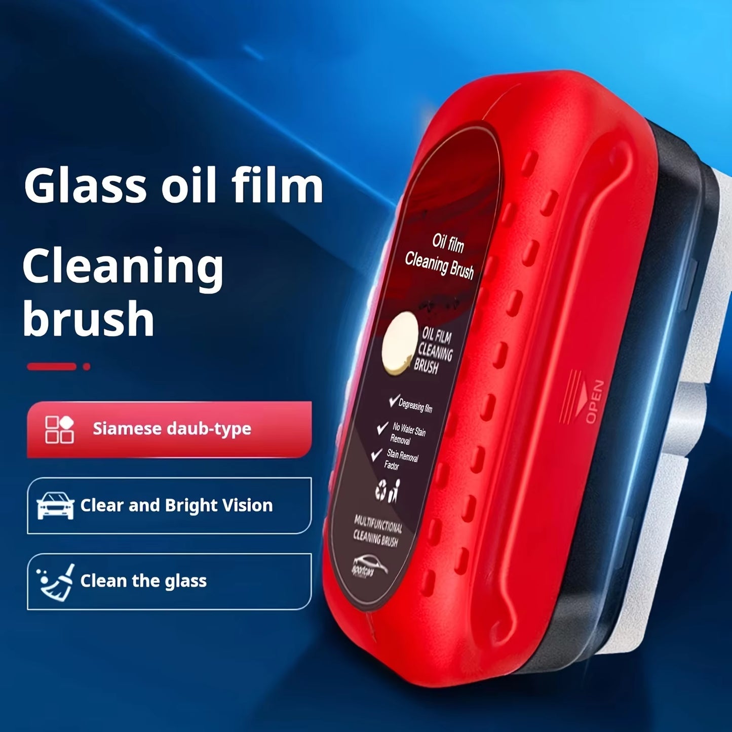 Glass Oil Film Remover – Windshield Cleaner & Water Spot Sponge