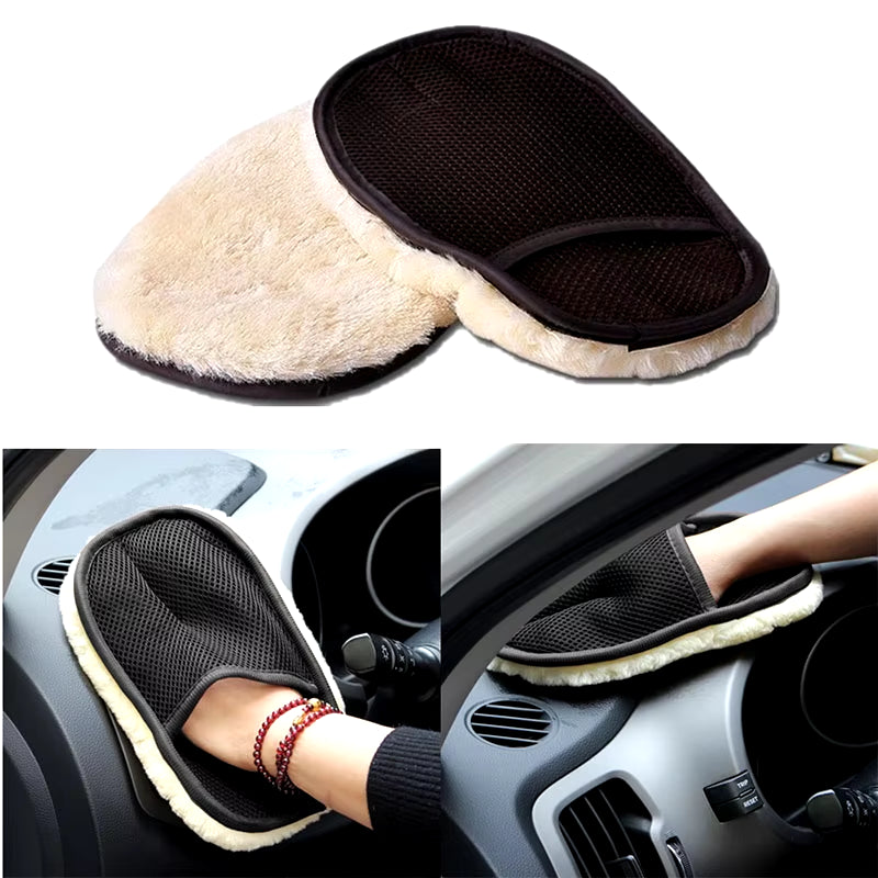 Microfiber Wool Soft Auto Car Washing Glove.