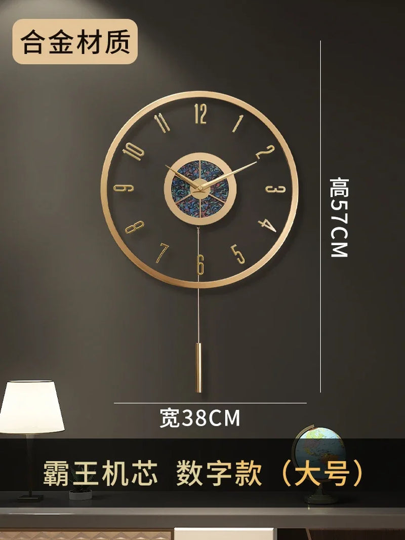 Nordic Modern Luxury Wall Clock Metal Copper Deer Head Creative Large Clocks Wall Home Decor Silent Watch Living Room Gift Ideas