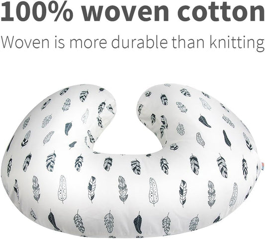 Nursing Pillow Cover – Soft Feather Design Slipcover for Breastfeeding & Infant Support (ZT01)