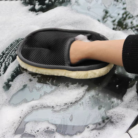 Microfiber Wool Soft Auto Car Washing Glove.