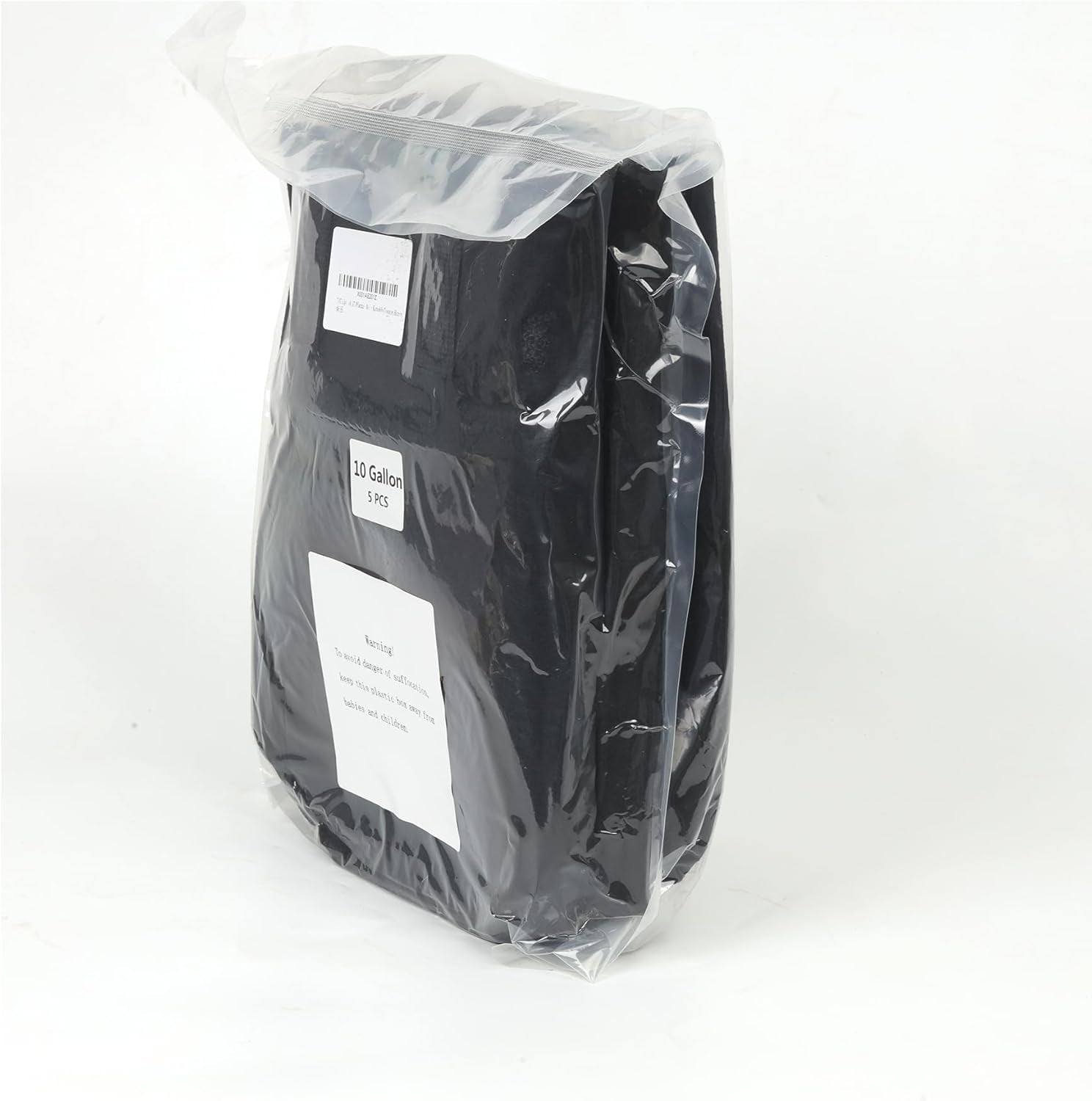 10-Gallon Fabric Grow Bags (5-Pack) – Heavy-Duty Nonwoven Planter Pots for Vegetables & Tomatoes, Black