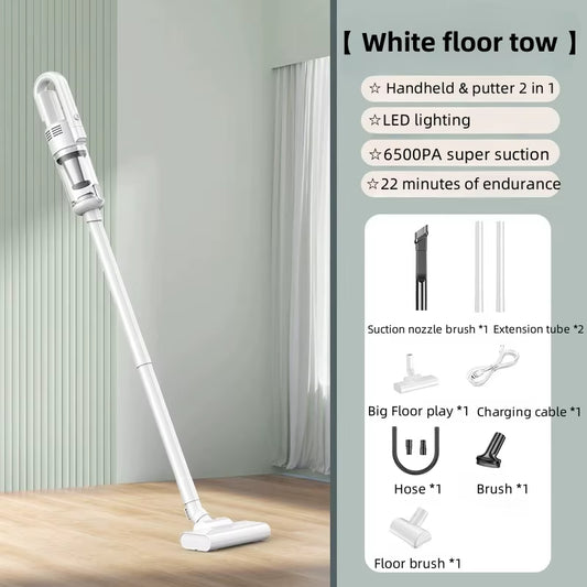 Portable Handheld Car Vacuum – 6500Pa Powerful Wireless Cleaner with Metal Filter.