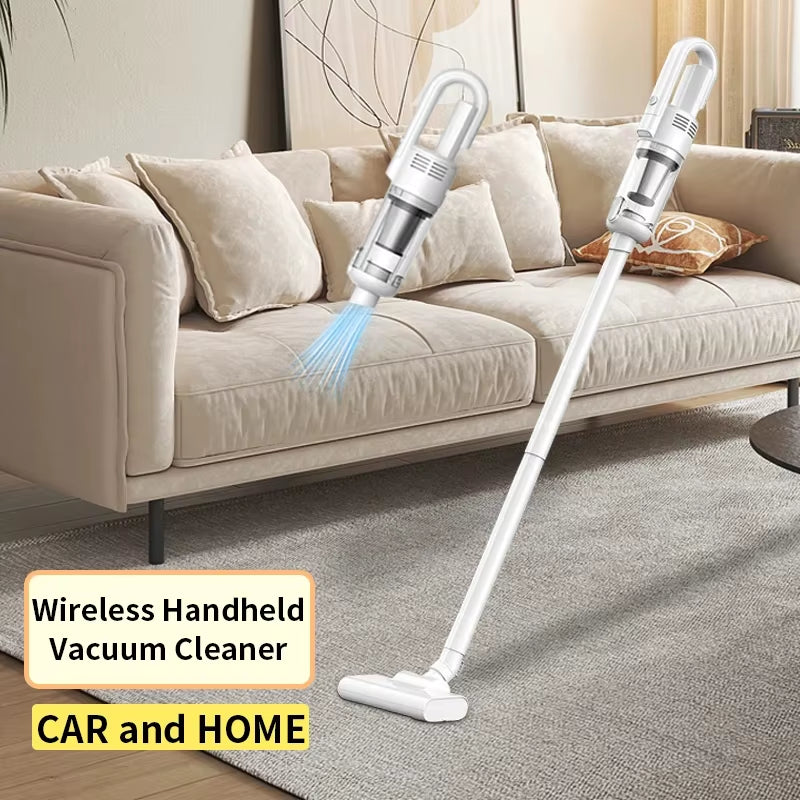 Portable Handheld Car Vacuum – 6500Pa Powerful Wireless Cleaner with Metal Filter.
