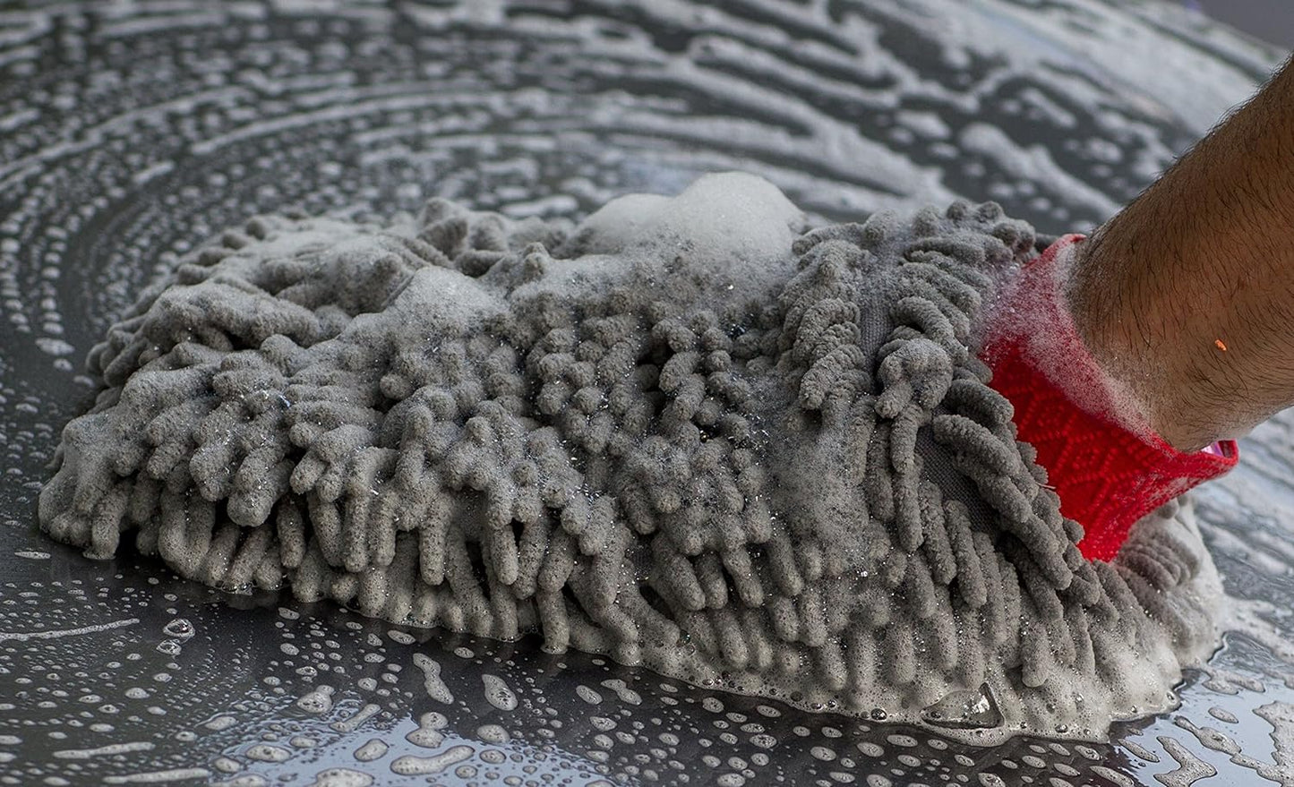 Premium Chenille Car Wash Mitt - Scratch & Lint Free